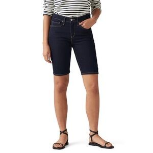 Levi’s Dark Wash Shaping Bermuda Shorts